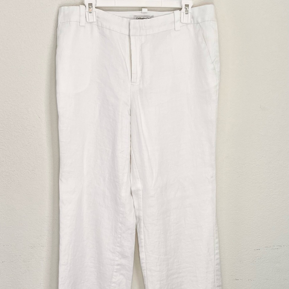 Coldwater Creek White Linen Pants